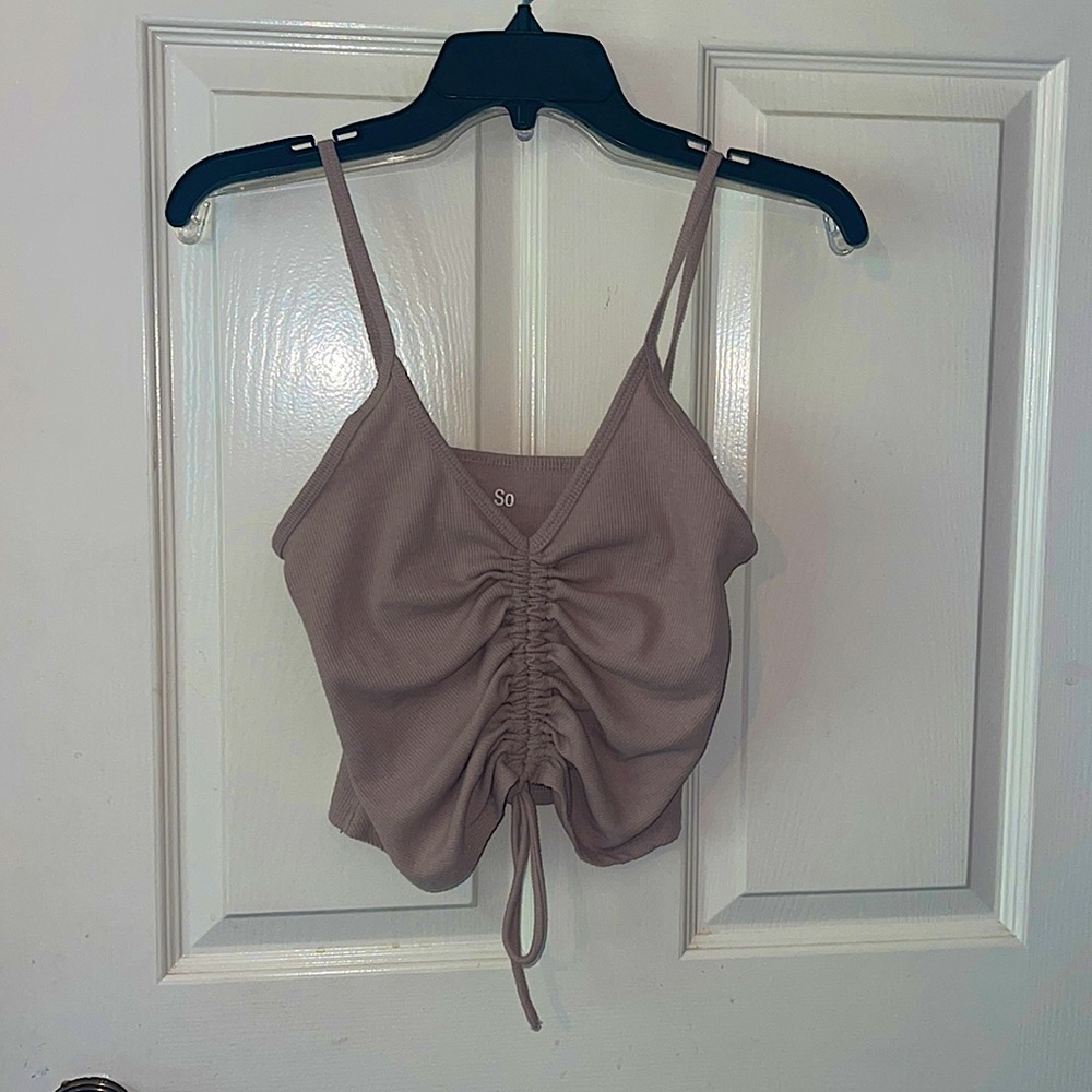 scrunched cropped tank